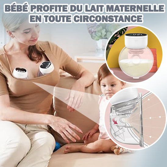 Tire lait main libre noir EaseFlow avec neuf niveaux d'intensité réglables.