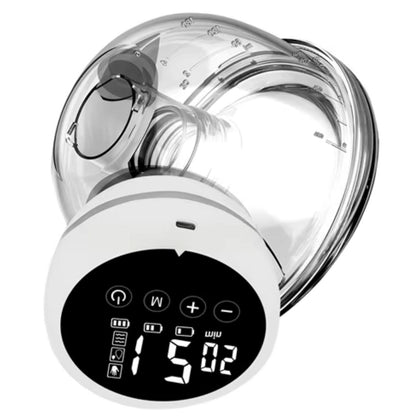 Tire lait portable affichant différents modes de réglage d'aspiration.