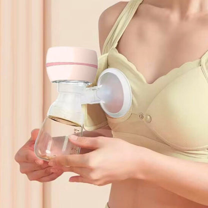 Tire lait rose discret en utilisation à domicile